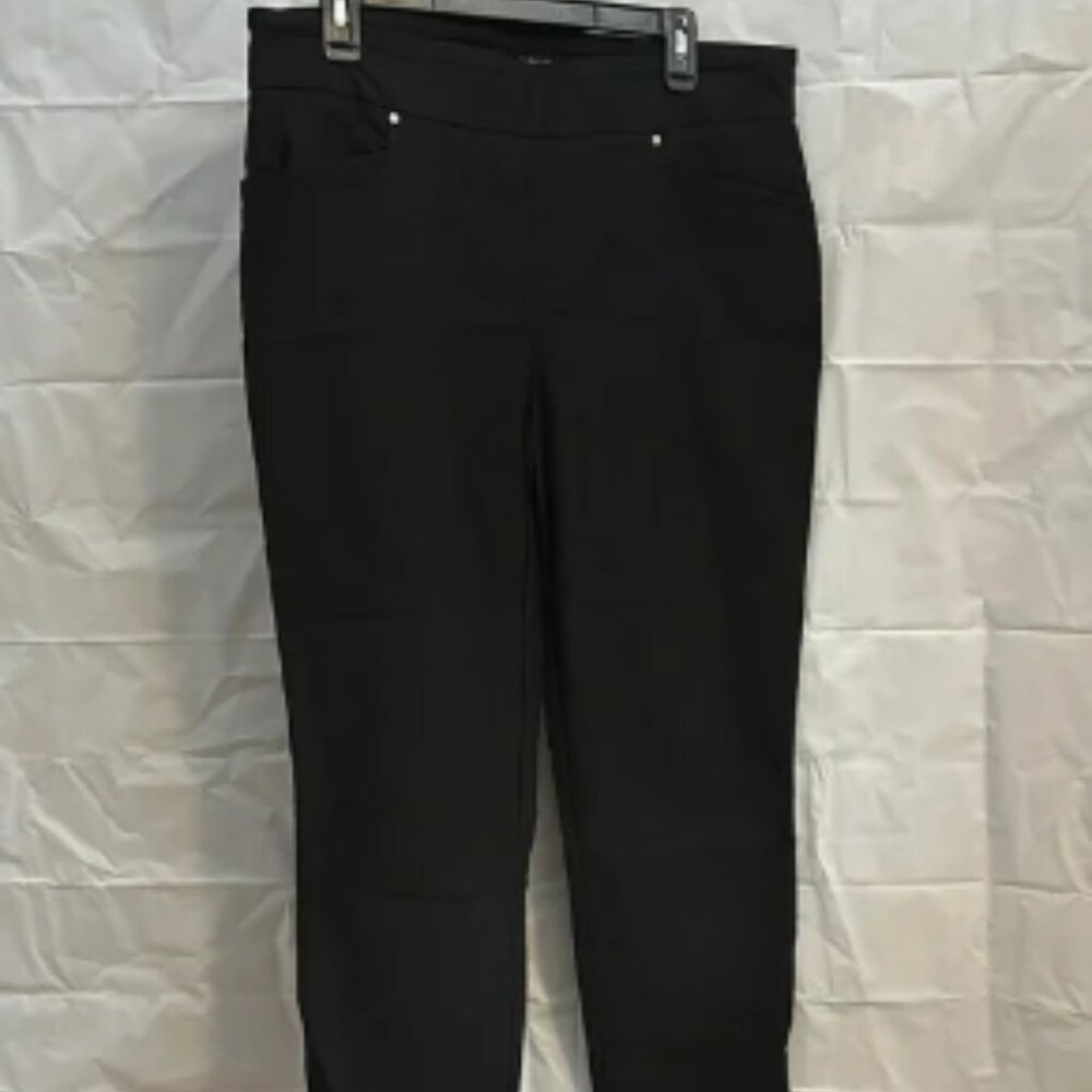 Hilary Radley Black Cropped stretch Ankle Pants size large